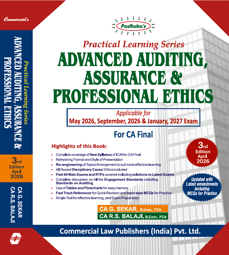 Advanced Auditing, Assurance & Professional Ethics (New Syllabus 2023)